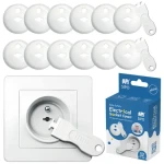Sipo Ochranné kryty na elektrické zásuvky, set 12ks + 2x klíče, BÍLÁ (SPSBS-C10)