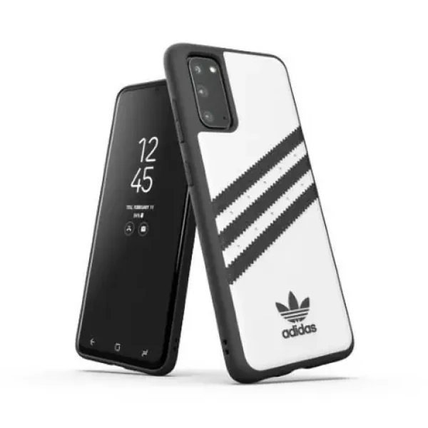 Adidas OR Moulded Case PU Samsung Galaxy S20 bílá-černá / Kryt / PU materiál / SM-G980 (38622)