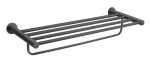 NOVASERVIS - Velký držák ručníků se závěsem SMILE, gun metal ASM35GM