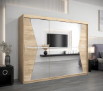 Šatní skříň Abi Ma Barva korpusu: Bílá, Rozměry: 250 cm, Dveře: Bílá