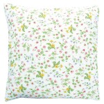 GREEN GATE Prošívaný povlak na polštář Karolina White 50 x 50 cm, zelená barva, multi barva, textil