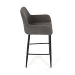 Barová židle, šedá, látka,AUB-V4009 GREY6