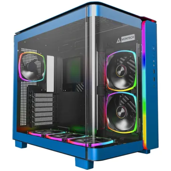 Montech KING 95 PRO modrá / ATX / 2x USB-A / 1x USB-C / 2x 140mm + 4x 120mm / bez zdroje / průhledná bočnice (KING95PROP)