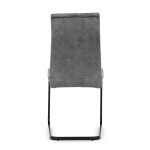 Židle jídelní, šedý samet, černá pohupová podnož