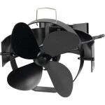 STREND PRO 2120094 Krbový ventilátor na komín – poháněný teplem, 4-lopatkový, černý