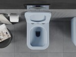 MEXEN - Teo Závěsná WC mísa Rimless včetně sedátka s slow, Duroplast, šedomodrá mat 30854069