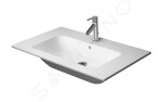 DURAVIT - ME by Starck Umyvadlo nábytkové 830x490 mm, s přepadem, bez otvoru pro baterii, bílá 2336830060