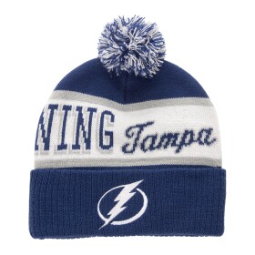 Mitchell & Ness Pánská zimní čepice Tampa Bay Lightning NHL Block Sweep Pom Knit