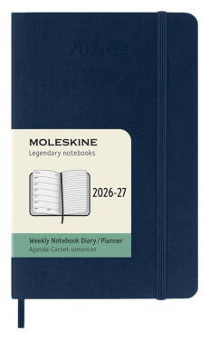 18měsíční diář Moleskine 2026-27 - měkké desky, S, týdenní, modrý