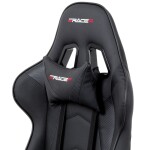 Kancelářská židle houpací mech., černá koženka, plast. kříž