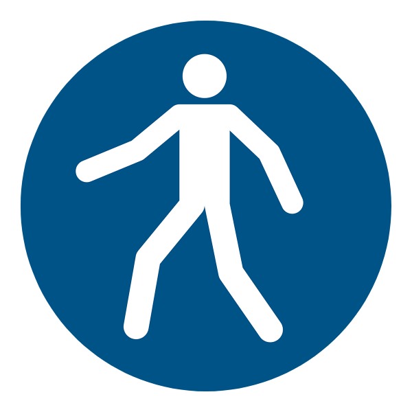 Djois podlahová značka kulatá - Pouze pro pěší, Ø 430 mm, 1 ks