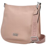 Trendy dámská koženková crossbody kabelka Candelis, růžová