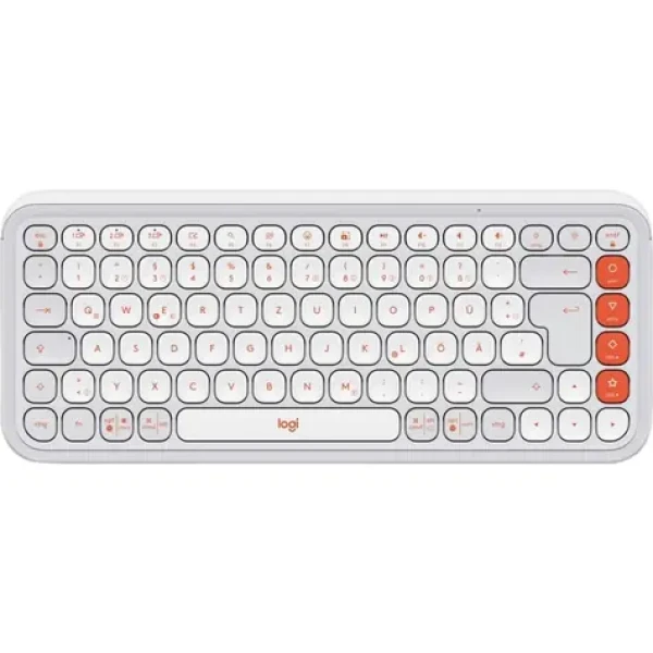 Logitech POP ICON Keys Off White / Klávesnice / německé rozložení (920-013060)