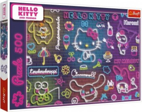 Puzzle Neonová Hello Kitty 500 dílků