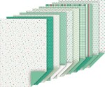 HEYDA Blok barevných papírů A4 - tyrkysový mix 20 listů