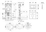 GEBERIT - Duofix Set předstěnové instalace, klozetu Gaia a sedátka softclose, tlačítko Sigma30, bílá/chrom SANI11CA3119B
