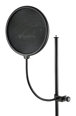 Popkiller pop filtr / Pop filtr na mikrofon / Ohebný držák 330 mm / Síťka O200 mm / Černá (23966)