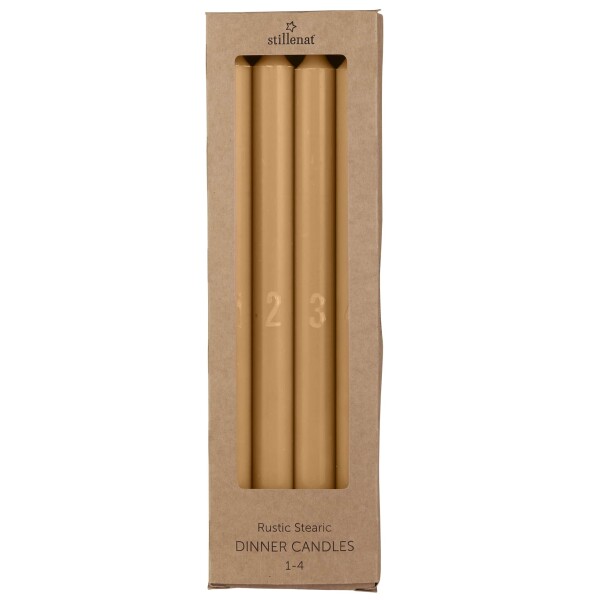 Ib Laursen Adventní svíčky 1-4 Honey – set 4 ks, žlutá barva, vosk