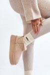 Dámské Sněhule Na Hrubé Podrážce Beige Caliksa 38