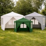 Zahradní altán 2 x 2 m - párty stan se stěnami a okny Šedá