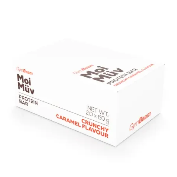 MoiMüv Protein Bar - GymBeam (křupavý karamel, 20 x 60 g) (30248-7-20x60g-chrumkavýkaramel)