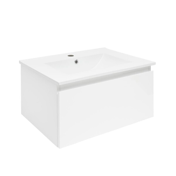 Koupelnová skříňka s umyvadlem SAT B-WAY 59x30x45 cm bílá lesk BWAY60WU4 BWAY60WU4