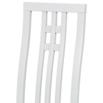 Jídelní židle, masiv buk, barva bílá, látkový béžový potah