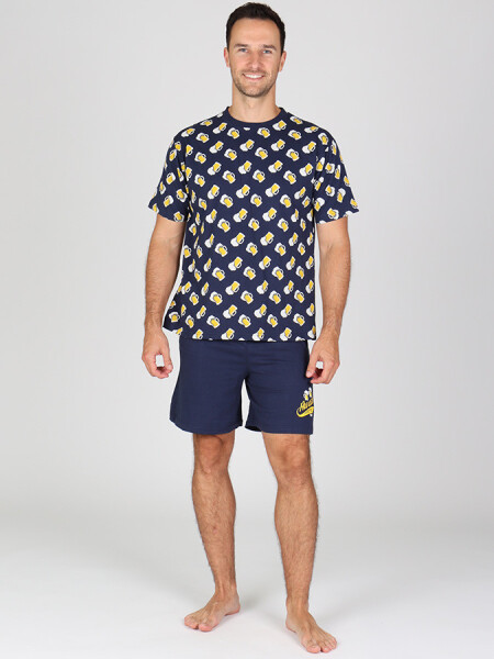 EVONA a.s. Pánské krátké pyžamo P KOSMO s pivním potiskem - P KOSMO XL