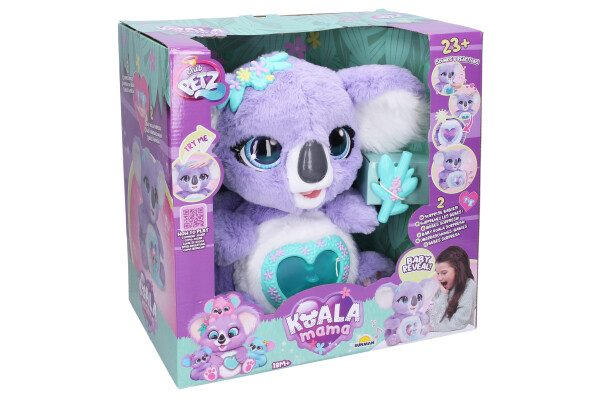 Koala s mládětem a rostoucím bříškem 34cm