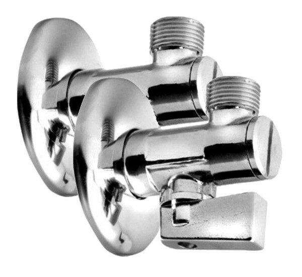 AQUALINE - Rohový kulový ventil 1/2"x3/8", s filtrem, pár, chrom 5312