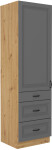 Vysoká potravinová skříňka Stilo 60 DKS-210 3S 1F - Premium Box Barva korpusu: Dub artisan, Barva dvířek: Grafit