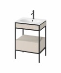 CERSANIT - Sada konzole ZEN 60 (skříňka se zásuvkou + panel FSC MIX70% SGSCH-COC-007574 + umyvadlo) cashmere VIR S801-517