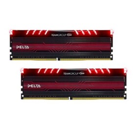 Team Group Delta Series 32GB (2x16GB) / DDR4 / 3000MHz / CL 16-18-18-38 / 1.35 V / LED červená (TDTRD432G3000HC16CDC01)