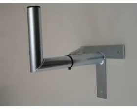 WFmetal Anténní držák na zeď T 35 cm / Držák antény / trubka 42 mm / galvanický zinek (K35T42)