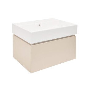 Koupelnová skříňka s umyvadlem SAT Feel 60x30x46 cm pískově béžová mat SATFEEL60BEU2 SATFEEL60BEU2
