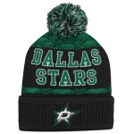 Outerstuff Dětská zimní čepice Dallas Stars NHL Puck Pattern Cuffed Pom
