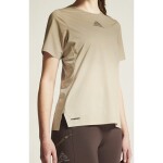 Craft PRO Trail SS 2 dámské triko beige - Běžecké tričko CRAFT PRO Trail SS 2 - hnědá Velikost textilu: XXL