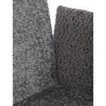 Židle jídelní, šedá látka, černý kov, otočný mechanismus 90°/90° (L/P) - funkce reset