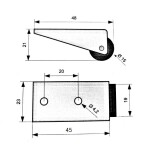 NábytekProNás Kolečko (komplet) 48 x 23 x 21 mm VELIKOST BALENÍ: 1 ks MI-4033