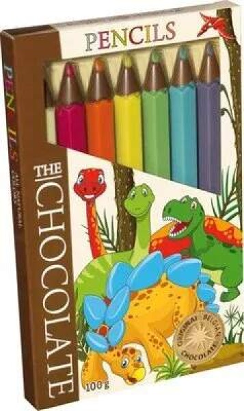 Severka čokoládové pastelky Dinosauři 100g