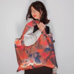 Skládací nákupní taška LOQI KIMBERLY CARPENTER Ancient Artefacts Metallic Rose Gold