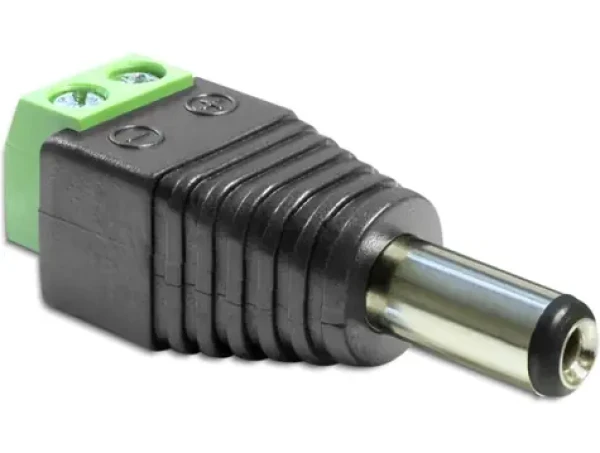 DeLock adaptér DC 2,1 x 5,5 mm samec svorkovnice 2 piny 65396 65396