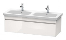 DURAVIT - DuraStyle Umyvadlová skříňka 40x123x45 cm, 1 zásuvka, lesklá bílá DS639802222