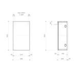 SAPHO - ESPACE skříňka 35x60x22cm, 1x dvířka, levá/pravá, bílá lesk ESC430-3030