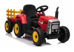 Mamido Elektrický traktor s vlečkou červený