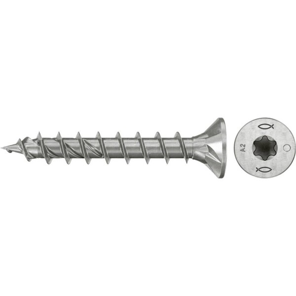 Fischer 574069 šrouby do dřevotřísky 5 mm 35 mm TX Nerezová ocel 200 ks