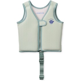 LIEWOOD Plovací vesta Dove Seersucker Peppermint, zelená barva, plast