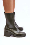 Dámské matné polokozačky Galoshes Dark Green Bertaida 36