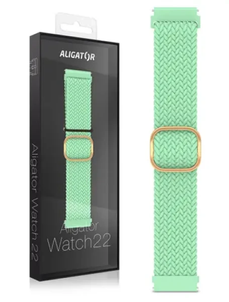 Aligator Řemínek textilní 22mm / tyrkysový (22AW0025)