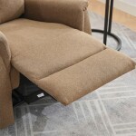 Relaxační křeslo, manuální ovládání, hnědá látka